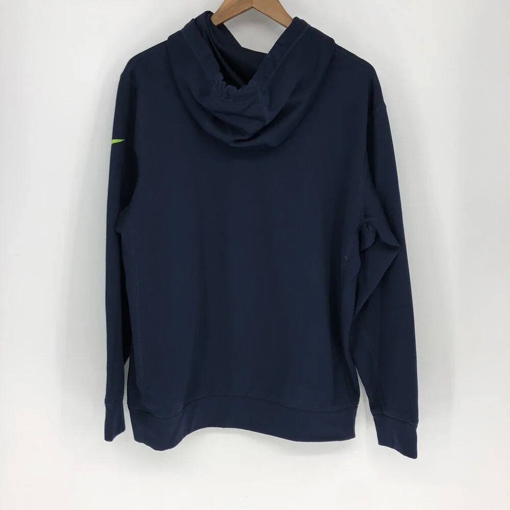 Nike Therma-Fit Seattle Seahawks Pull Over Hooded Sweatshirt Size Large Unisex